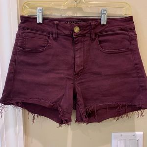 American Eagle Maroon High-rise Shortie Size 6